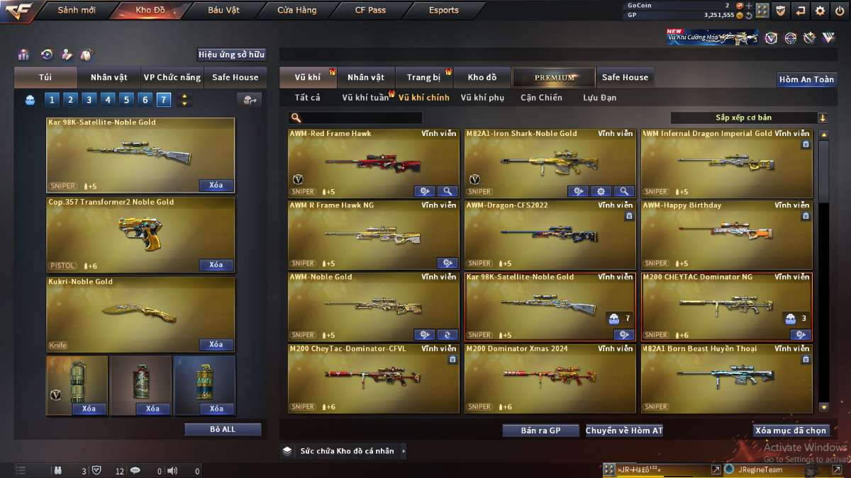 shop acc cf uy tin gia re